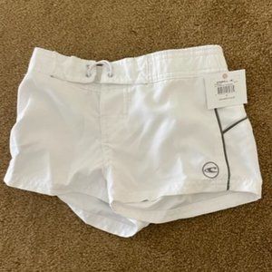 Girls Size 6 O'Neill White Salt Water 2" Boardshorts NWT